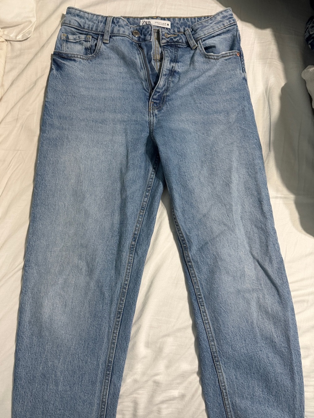 Zara Light Blue Straight Jeans for Men